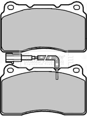 BORG & BECK Комплект тормозных колодок, дисковый тормоз BBP1980